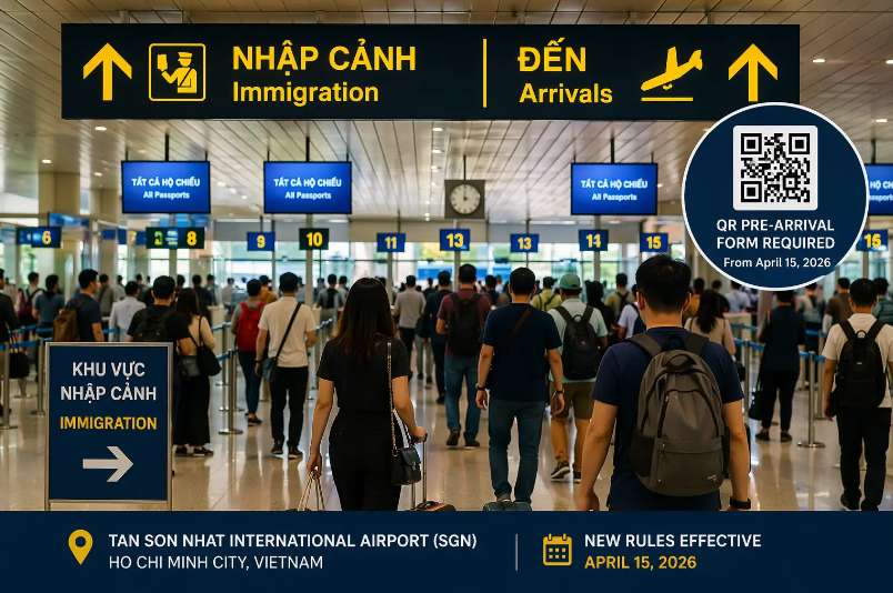 Sekarang Masuk Vietnam Wajib Isi Digital Arrival Card
